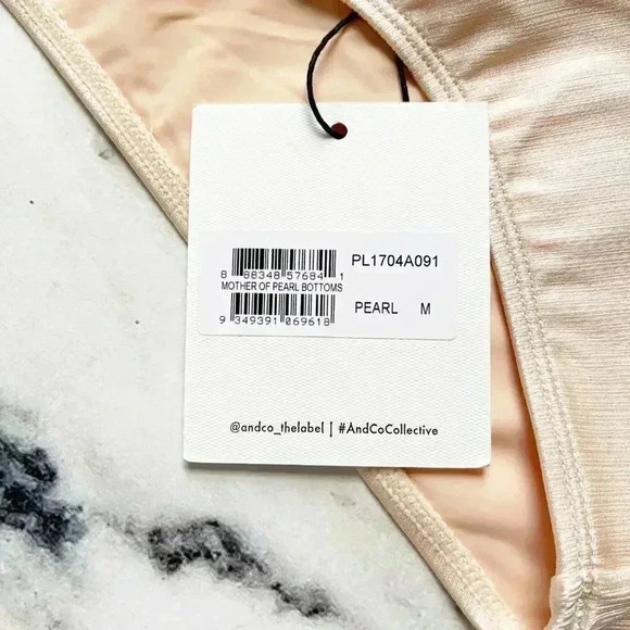 Andco Mother of Pearl High Waisted Bikini Bottoms - Picture 3 of 4